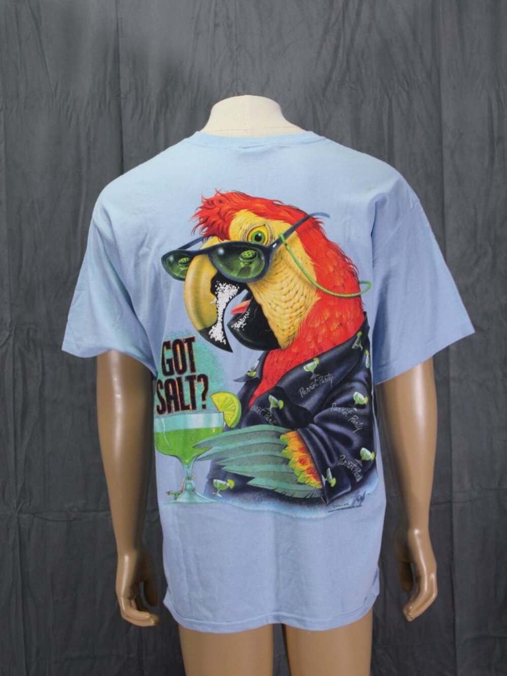 Vintage Surf Shirt - Caribbean Soul Large Parrot Graphic - Men's Large